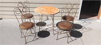 Ice Cream Parlor Set 4 Chairs