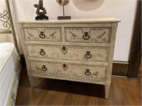 A.B.FITZGERALD PAINTED BIRD CHEST OF DRAWS