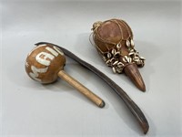 3 Assorted Aboriginal Indigenous Rattles