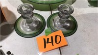 Candle holders. Glass