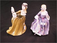 Two Royal Doulton figurines: 7 1/2"  Nicola