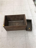 Wooden Crate & Metal Caddy