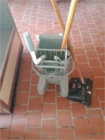 Industrial Mop, Mop bucket, & Dust Pan