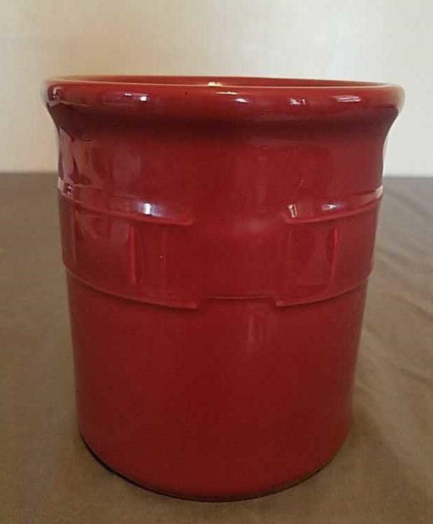 Longaberger Pottery Crock With Paprika Red 