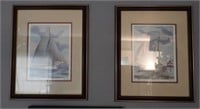 (2) framed John Moll prints: Chesapeake Bay