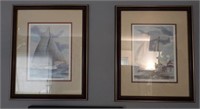 (2) framed John Moll prints: Chesapeake Bay