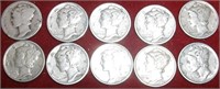 10 Mercury/Winged Liberty Head Dimes