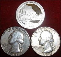 1964P&D/2010S Proof 90% Silver Quarters