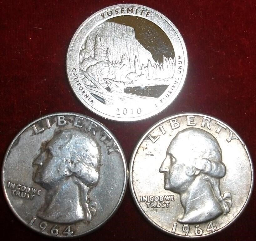 1964P&D/2010S Proof 90% Silver Quarters