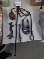 Iron Scale Tools and Horse Shoes