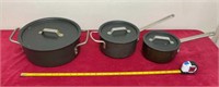 Commercial Aluminum Cookware 4 Pots and A Pan