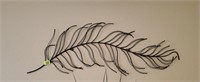 Metal feather wall decor