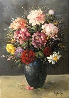Painting, Bouquet of Flowers, by Attila Nagy.