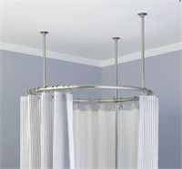 32" Round Solid Brass Shower Curtrain Rod In Oil R