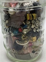 BALL CANNING JAR W/ CRAFT JEWELRY