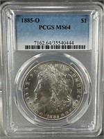 1885-O Silver Morgan Dollar PCGS MS64