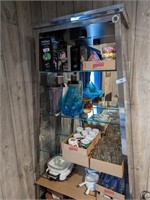 Metal Cabinet w/ Glass Shelves