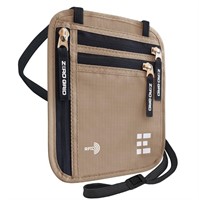 Zero Grid Nylon Travel Neck Wallet with RFID Block