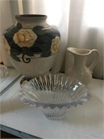 Mikasa Bowl, brush vase and urn that is about 13"