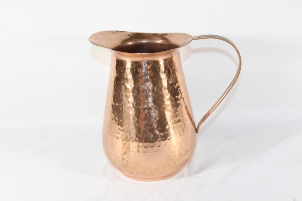 VTG Hammered Copper Water Pitcher