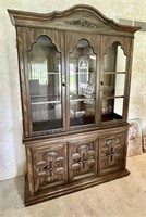 Lighted 2-piece china cabinet --49x15x82