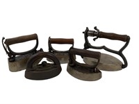 5 Antique Sad Irons