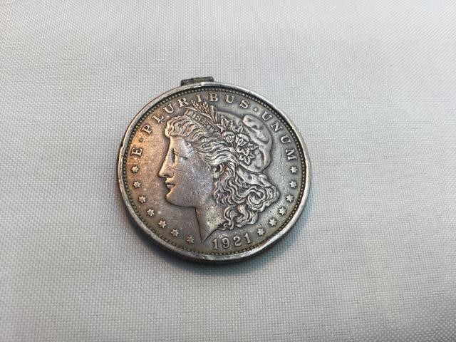 1921 Morgan Dollar with Necklace Attachment