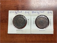 2-1844 & 1846 LARGE CENT