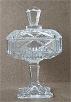 Antique Lead Crystal Pedestal Candy Dish