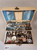 Vintage Jewelry Box W/Contents