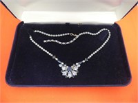 Sherman Blue Crystal Necklace