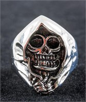Stainless Steel Grim Reaper Ring RV $100