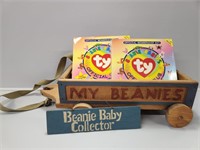 Wooden Beanie Wagon and Bench, Beanie Babies
