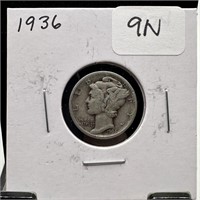 1936 MERCURY SILVER DIME