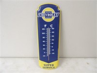 Chevrolet Super Service Tin Thermometer 5.5x18in.