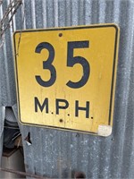 35 mph sign