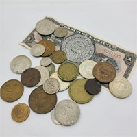 Lot of Mexican Coins & Currency
