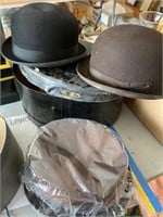 Vintage bowler derby hats