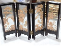 7" Tall 4 Panel Cork Carving Table Decor