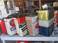 (10) Vintage Oil Cans