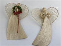 Woven Christmas Angel Decorations
