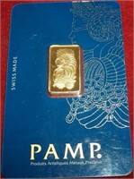 5g Au 999.9 P.A.M.P. Swiss Made Gold Bar