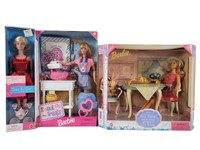 3 Barbie Tea Time & Cooking Sets
