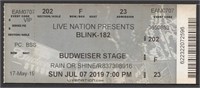 Blink-182 Unused Concert Ticket Stub