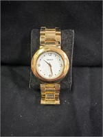 Women's DKNY Watch with White Face & Gold Band