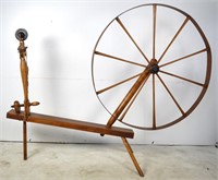 ANTIQUE EARLY AMERICAN SPINNING WHEEL