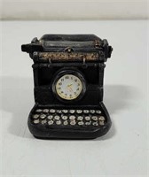 Vintage Typewriter Quartz desk clock polyresin