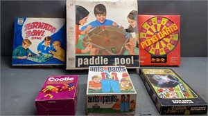 6pc 1960s-1970s Activities & Games