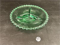 Green ?Candlewick Divided Dish