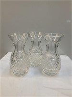 (3) Waterford Crystal Bud Vases